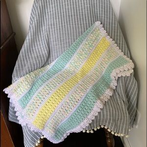 Hand Knit Baby Throw Blanket